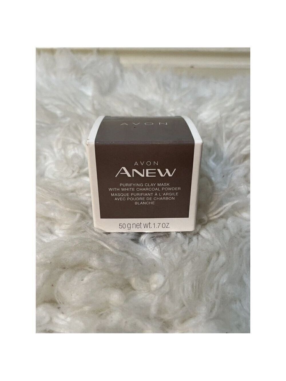 𝅺AVON Anew Purifying Clay Mask w White Charcoal Powder 1.7 oz - New